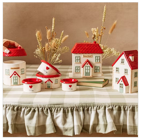 Ceramic house shaped measuring - ceramic,