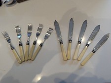 Set Of 10 Fish Knife And Fork