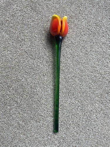 Glass hand blown flower - blown,