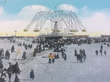 Blackpool Flying Machine Postcard Fairground Amusement Fair Ride Franked 1910 