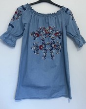 Denim Blue Boho Dress Size S