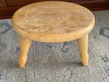 Solid wood child’s step / stool with ABC’s, 123’s and a poem engraved on top.