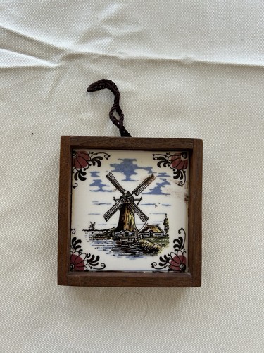 Vintage dutch windmill ceramic - vintage,