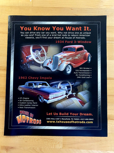 2010 print house hotrods - ad, of
