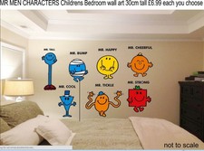 MR MEN STICKERS 30cm TALL