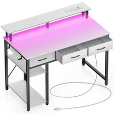Modern Computer Desk with LED