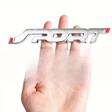 3D Sport Car Silver Decal