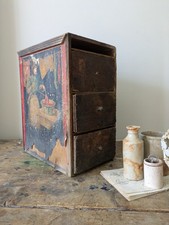 Antique Shop Diamond Dyes Display Cabinet Fitting Drawer Unit Advertising Vtg 