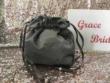 GREY  SATIN DOLLY BAG BRIDAL