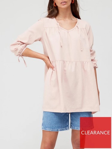 Very cotton tiered smock - by,