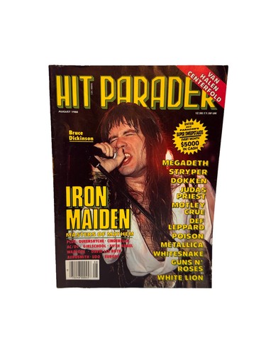 Hit parader august 1988 iron - hit,