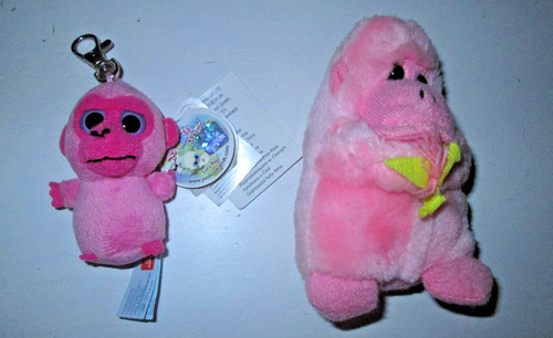 New pink gorilla - pink, keyring