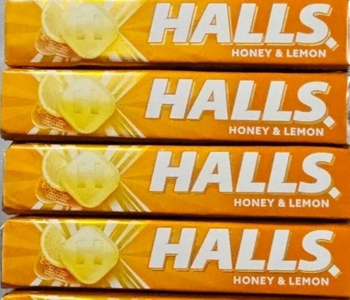Halls honey and lemon 20 - honey, lemon.