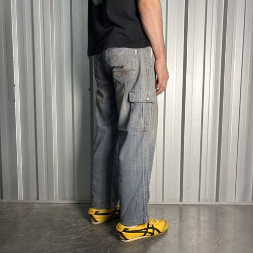 Embroidered blue cargo - embroidered,