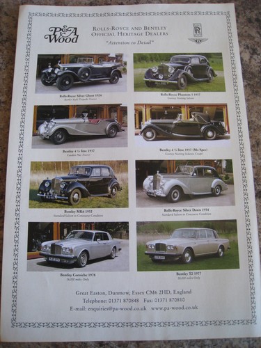 Wood rolls royce - p&a,