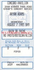 Bryan Adams Ticket Used Stub