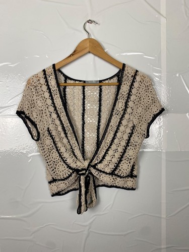 Wallis y2k beige black - y2k, crochet
