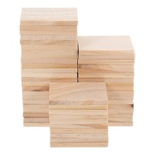 50Pcs Wooden Crafting Blocks