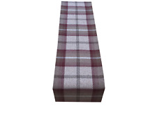 Balmoral Mulberry Tartan Plaid Faux Wool lined table/Bed wedding runner made UK