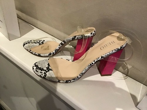 Bebo white snake print perplex - white,