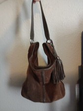 Designer Jigsaw Brown Suede Leather Hobo Slouchy Heckfield Bag Rrp £195
