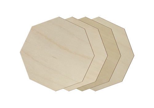 6cm wooden mini coaster shape - 6cm,