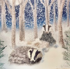 CHARITY CHRISTMAS CARD~BADGERS