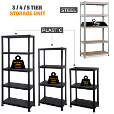 5 Tier Racking Shelf Heavy Duty Garage Shelving Storage Shelves 180x90x40cm
