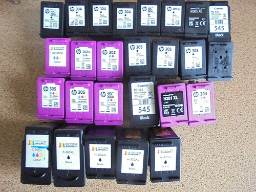 Empty ink cartridges 26 - x,