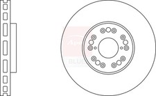 2x Brake Discs Pair Vented