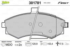 301781 FRONT AXLE BRAKE PAD SET, DISC BRAKE VALEO