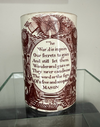 Antique masonic creamware - antique,