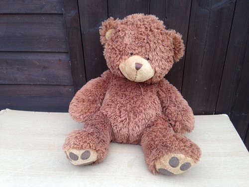 Brown plush bear festive - brown,
