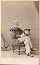 LONDON STEREOSCOPIC CDV BEARDED MAN NAMED EDMUND DAUBENEY see desc ANTIQUE PHOTO