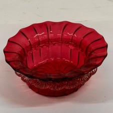 Victorian Antique Cranberry Glass  Dish 
