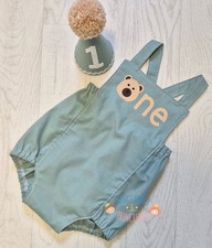 Sage Green Teddy Bear ONE baby