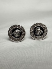 Versace Medusa Small Stud Silver Colour Earrings Costume Jewellery No Box