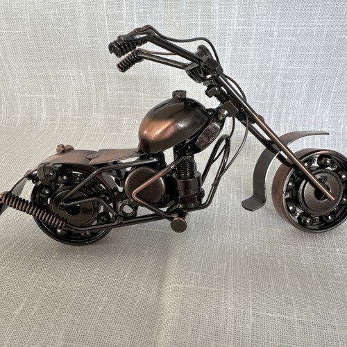 Handmade metal motorbike model - motorbike,