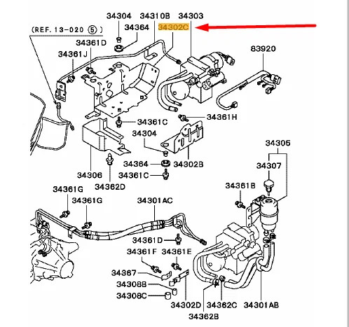 Evo ayc pump bracket - 7-9,