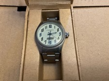 NOS Fossil Defender Watch Stainless Steel Working Order New Battery With Box
