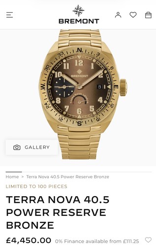 Bremont terra nova power - nova,