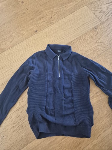 Boys navy half zip - navy,