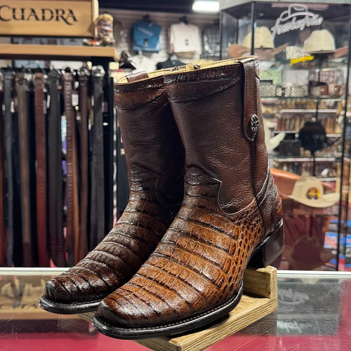 Genuine leather caiman - leather,