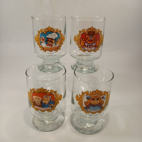 Muppets drinking glasses - glasses, x4