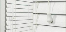 WHITE FAUX WOOD 50mm  SLATS