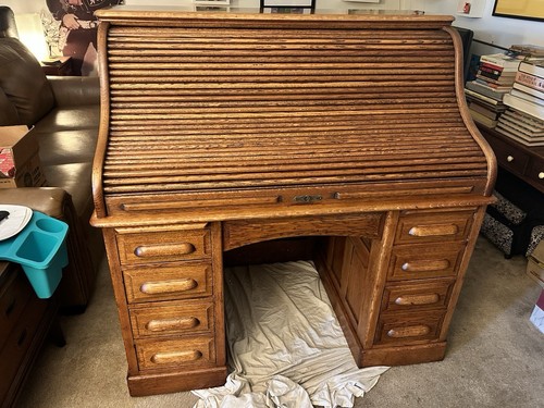 Antique oak roll top - antique,