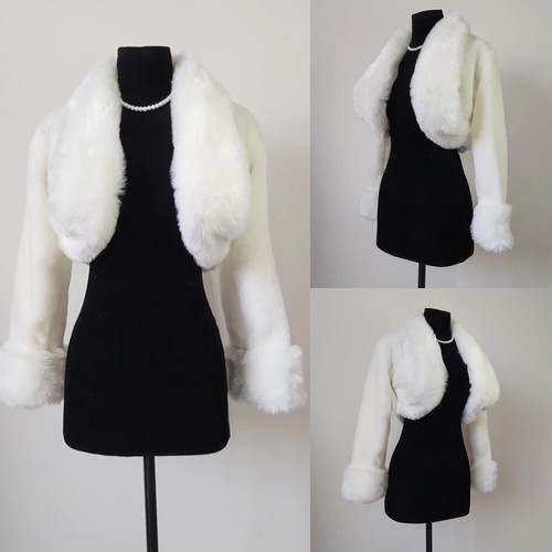 Ivory long sleeved faux fur