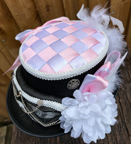 Black pink white steampunk - steampunk, top