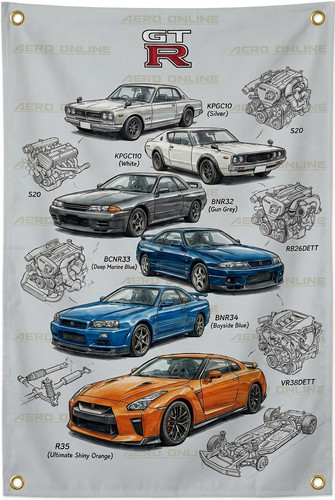 Skyline gtr garage - garage, flag