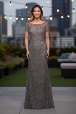 LA FEMME Women's Grey Beaded